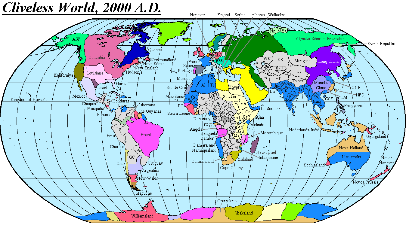 Map of Clive-Less World