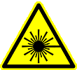 Laser hazard warning symbol
