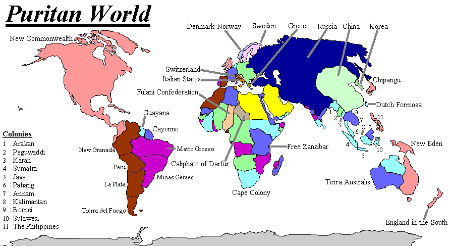 Map of Puritan World