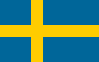 The flag of the Kingdom of Sweden