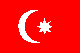 The flag of the Ottoman Empire