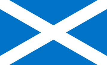 The flag of the Kingdom of Scotland