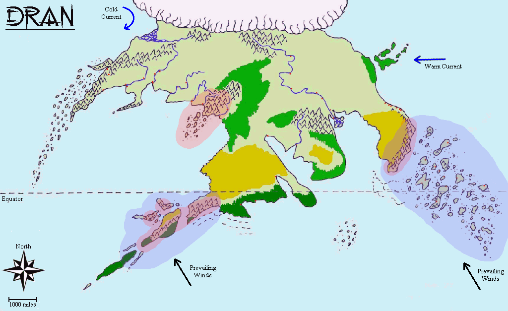 Map of Dran with Geological features